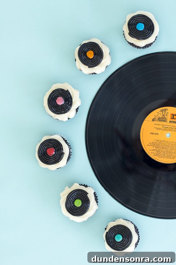 DIY Record Cupcake Toppers