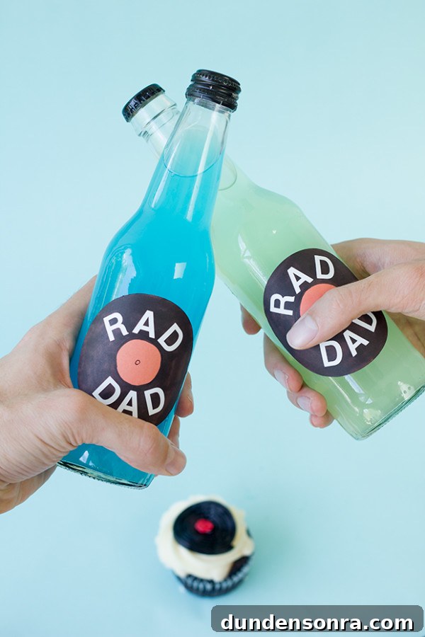 DIY Record Soda Labels