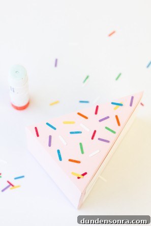 Fake cake with sprinkles 