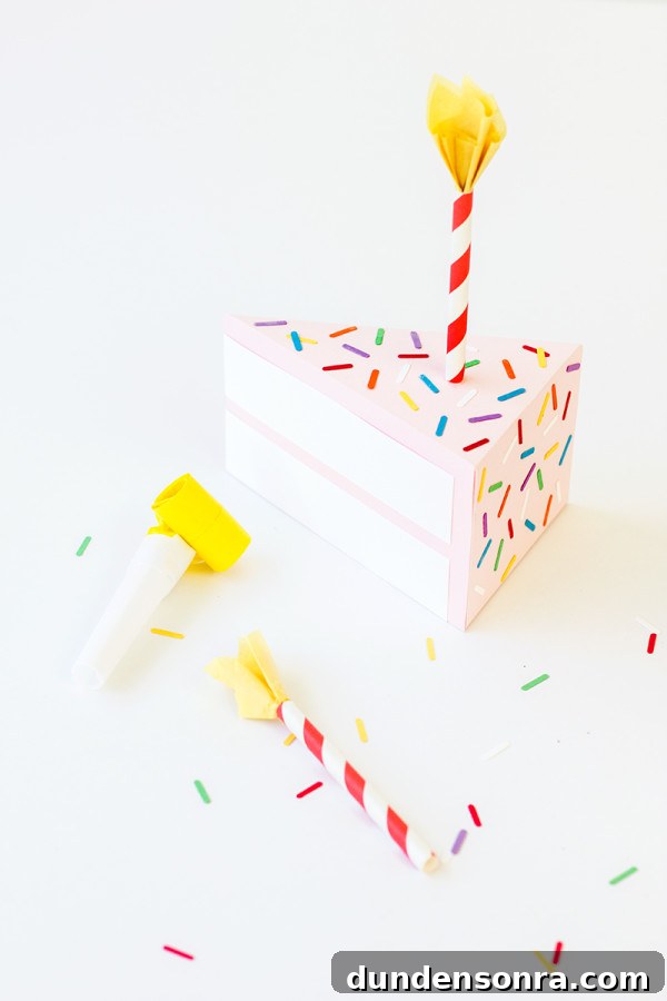 Paper cake with candles