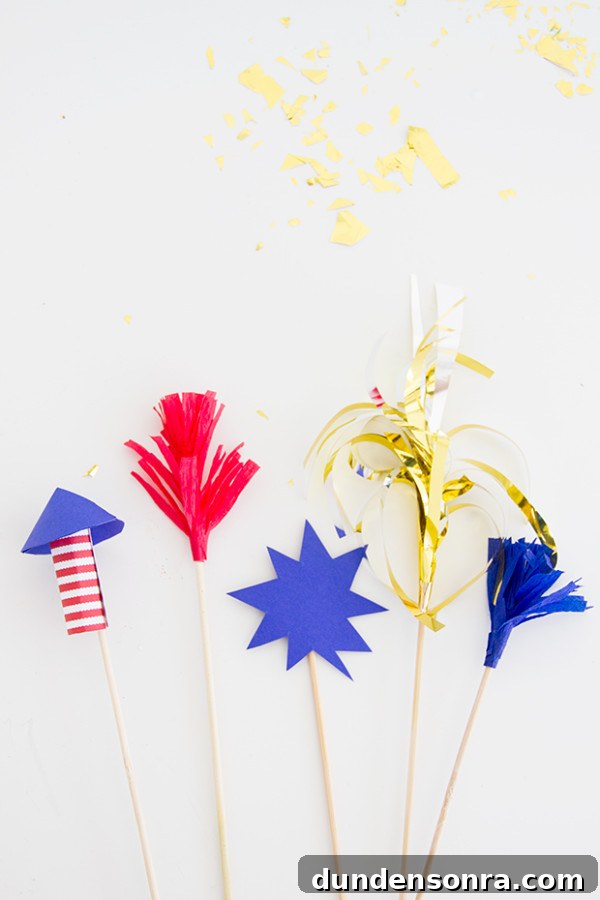 DIY Firework Drink Stirrers