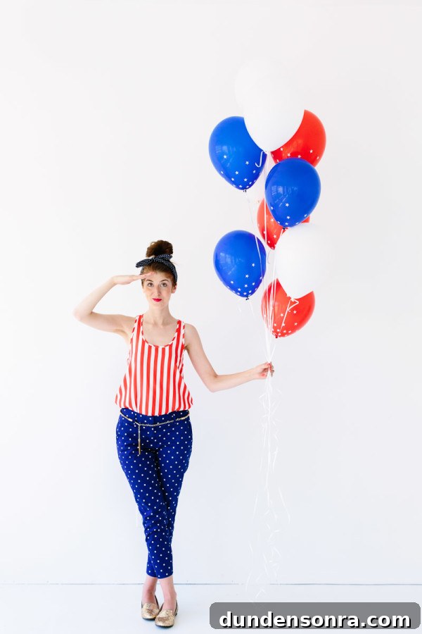 Patriotic Star Confetti Balloons: DIY Fourth of July Decor 4 DIY Star Spangled Confetti Balloons