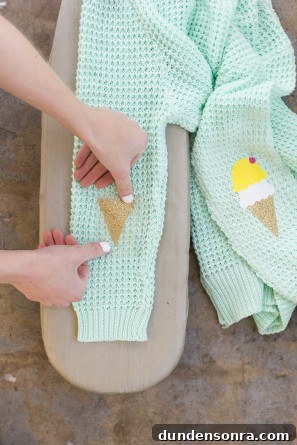 DIY Ice Cream Cone Elbow Patches