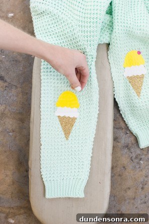 DIY Ice Cream Cone Elbow Patches