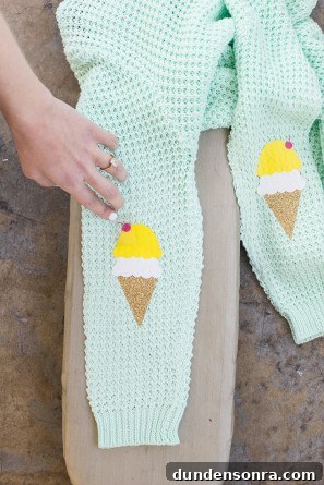 DIY Ice Cream Cone Elbow Patches