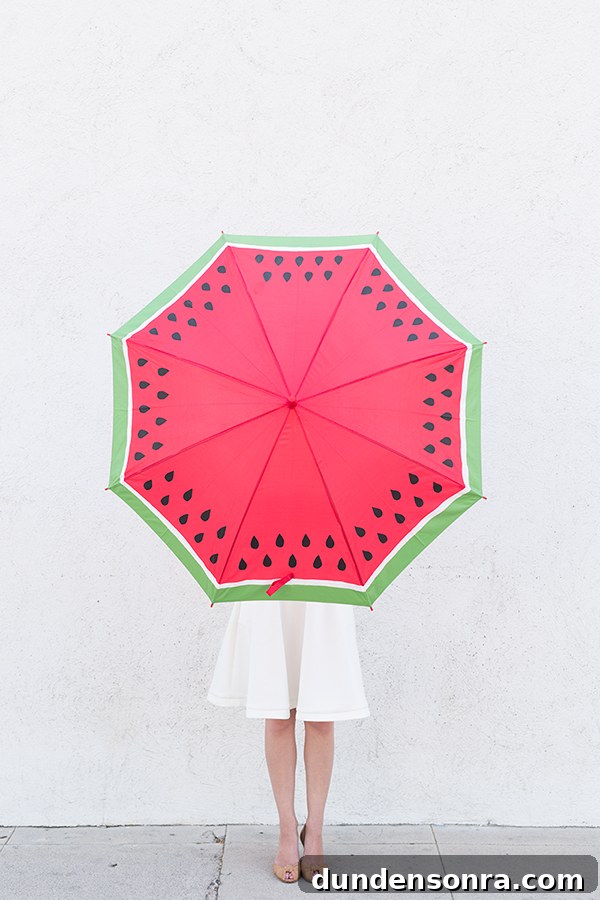 How to Make Colorful Fruit Slice Umbrellas for Drinks 14 DIY Watermelon Umbrella