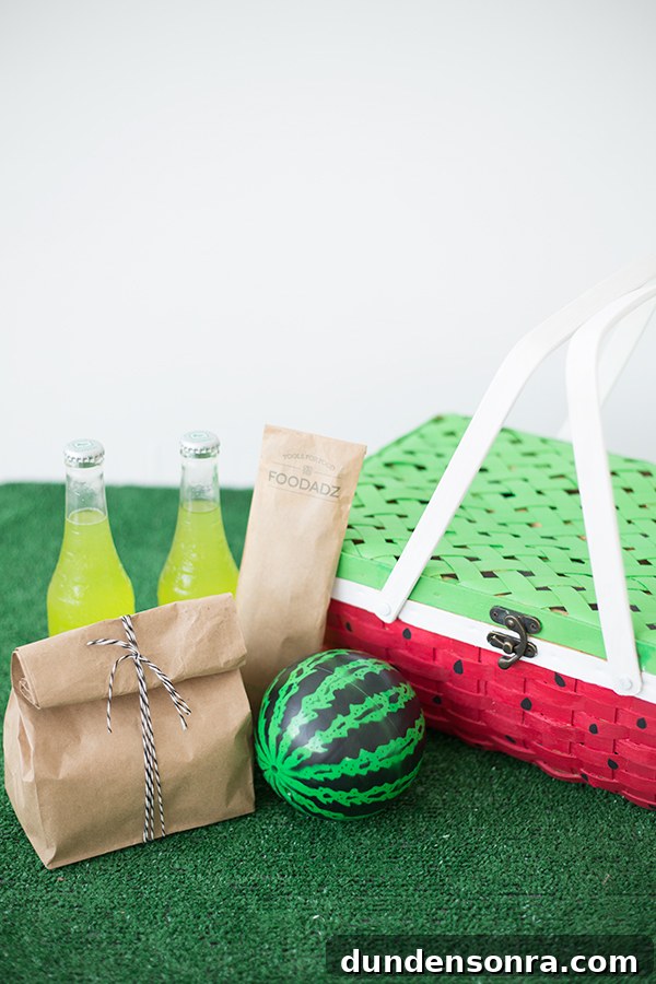 DIY Watermelon Picnic Basket