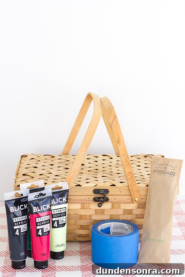 DIY Watermelon Picnic Basket