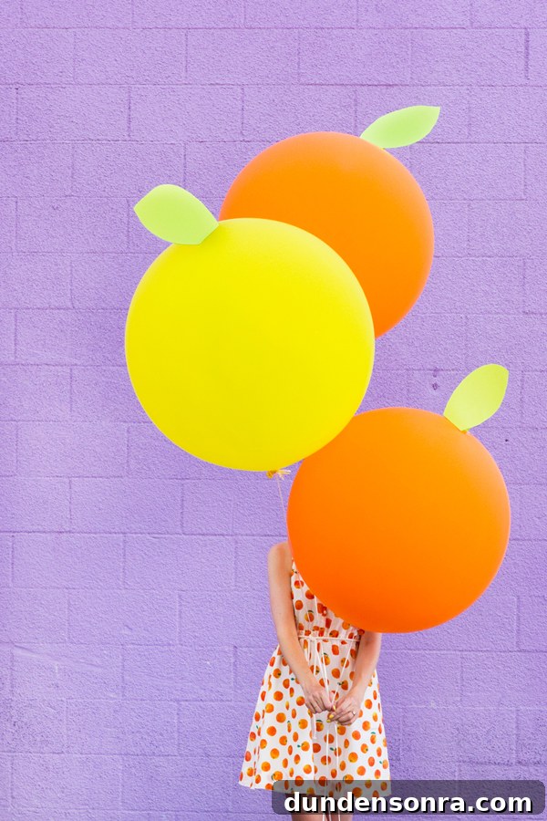 DIY Giant Citrus Balloons
