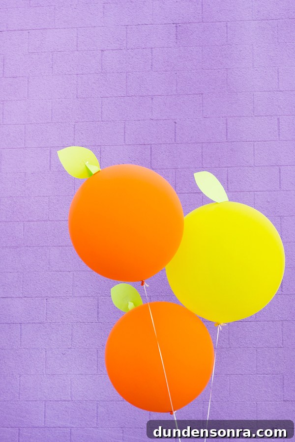 DIY Giant Citrus Balloons
