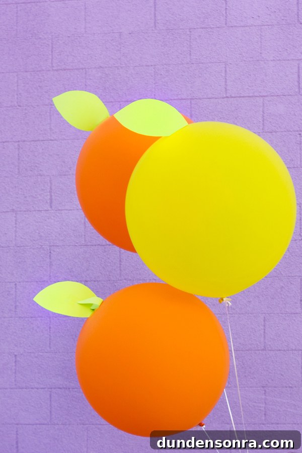 DIY Giant Citrus Balloons
