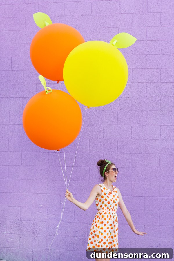 DIY Giant Citrus Balloons