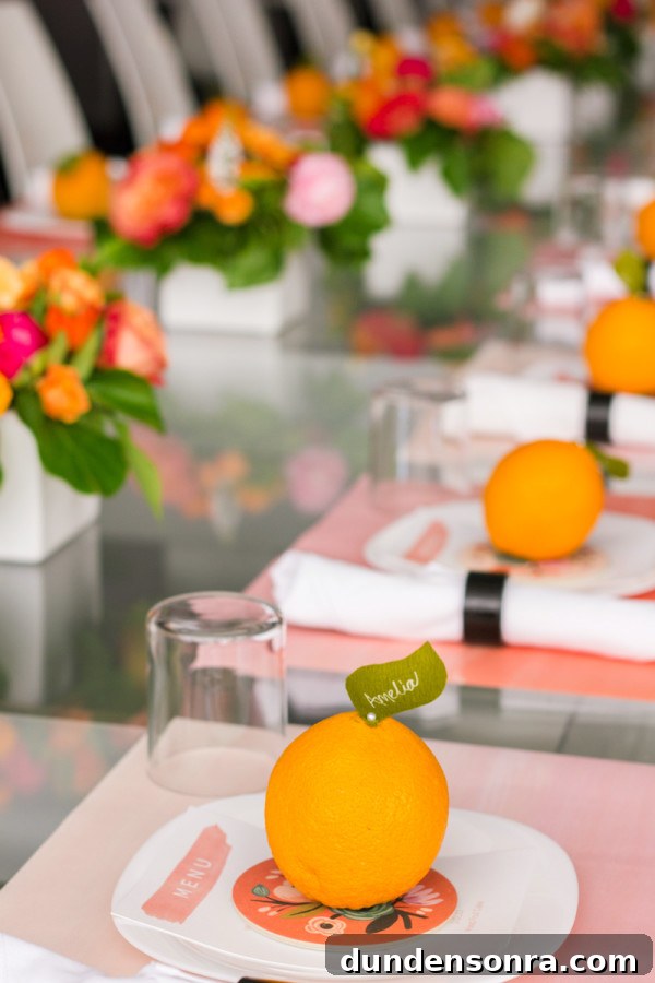 Orange Place Cards