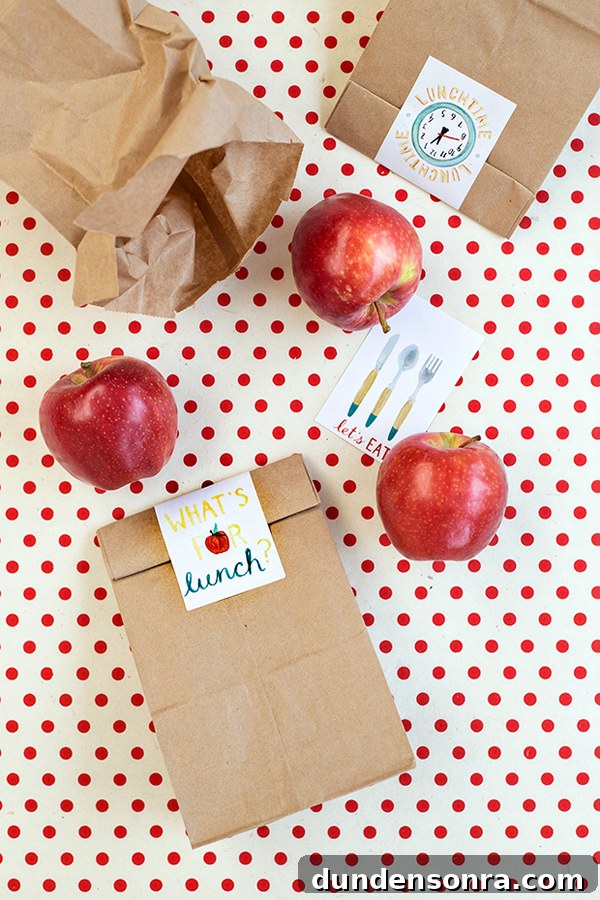 Free Printable School Lunch Bag Labels