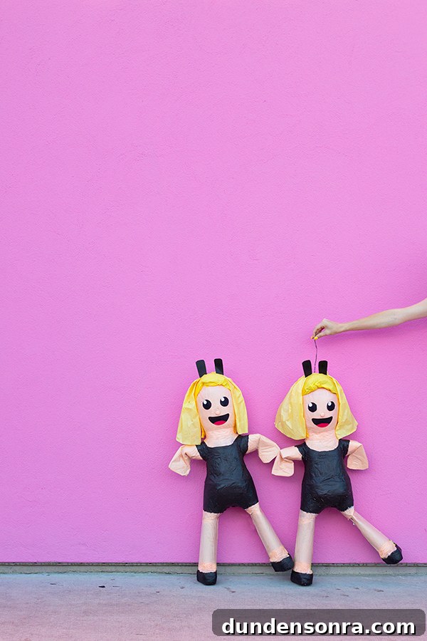 DIY Dancing Girls Emoji Piñata