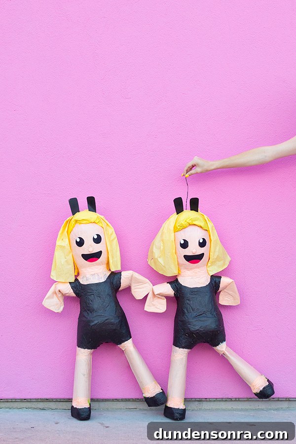 DIY Dancing Girls Emoji Piñata