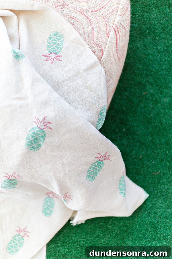 Studio DIY HQ Reveal: Inside the Ultimate Crafting Workspace 12 Pineapple Throw