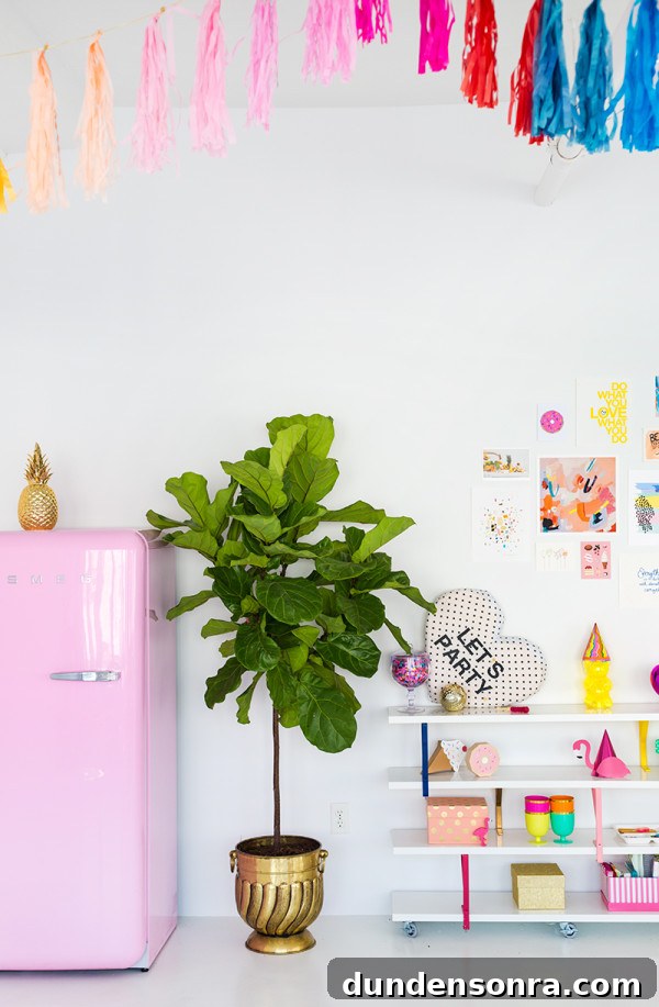 Studio DIY HQ Reveal: Inside the Ultimate Crafting Workspace 3 Pink Smeg