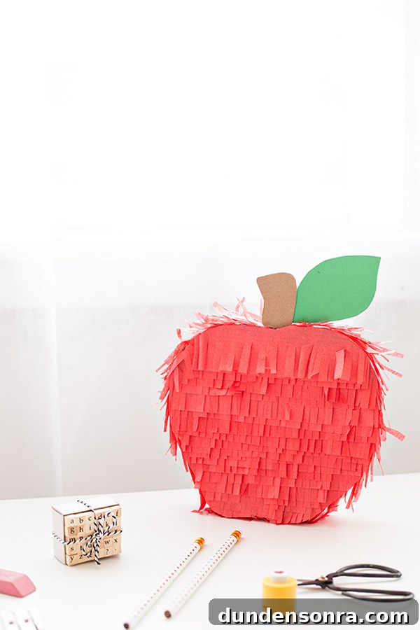 How to Make a DIY Apple Piñata for Parties and Fall Events 2 DIY Apple Piñata