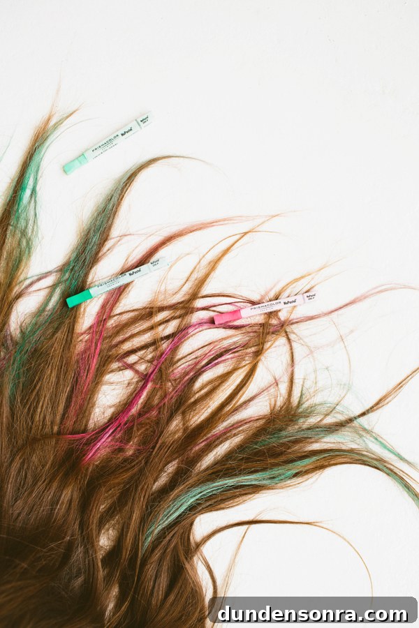 Party Hair Ideas for Brunettes: Hair Chalk Tips + Fishtail Top Knot 2 How-to: Hair Chalk for Brunettes
