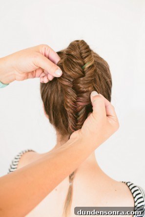 Party Hair Ideas for Brunettes: Hair Chalk Tips + Fishtail Top Knot 17 DIY Colorful Fishtail Braid with Hair Chalk