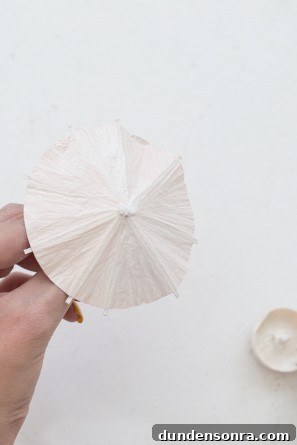 DIY Striped Drink Umbrellas
