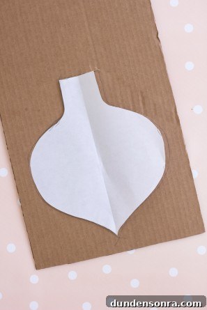A paper shape on cardboard 