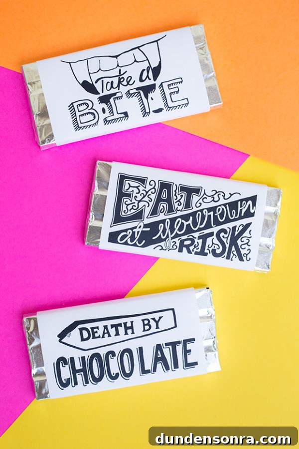 Halloween Chocolate Bar Wrappers: Free Printable Designs 3 Halloween Chocolate Bar Free Printables