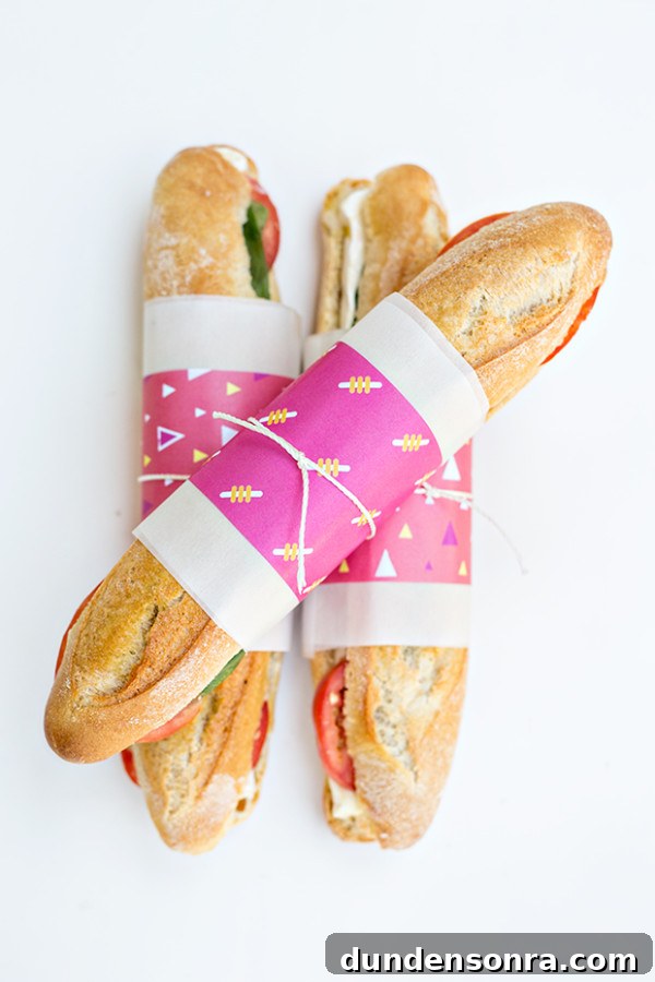Printable Sandwich Wrap Templates for Parties and Lunches 4 Free Printable Sandwich Wraps