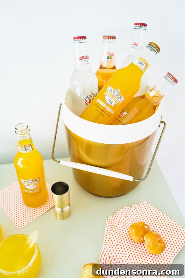 Smirnoff drinks in an ice chest 