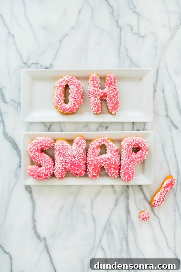 Donuts that say "oh snap"