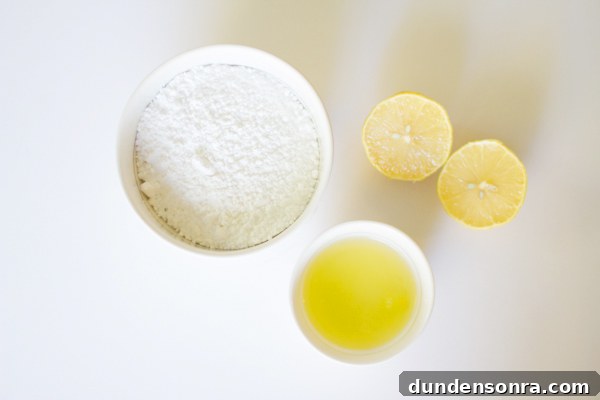Lemons, oil, flour