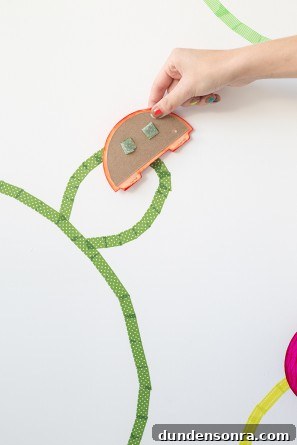 Green tape in a shape