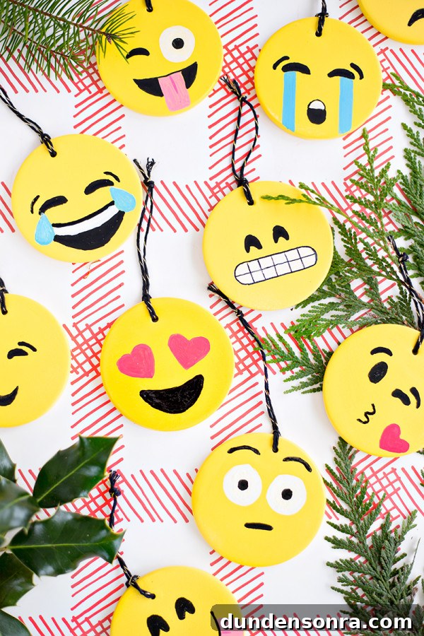Emoji ornaments 