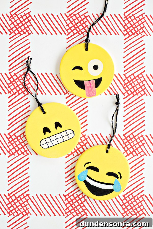 Emoji ornaments 