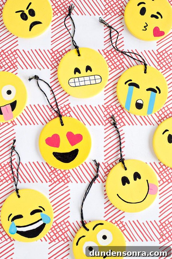 Emoji ornaments 