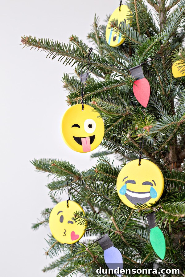 Emoji ornaments 