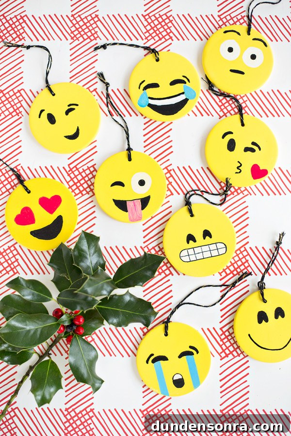 Emoji ornaments 