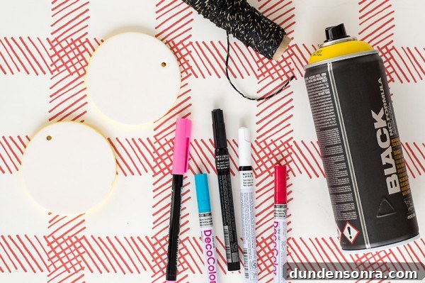Pens, spray paint, and circles 