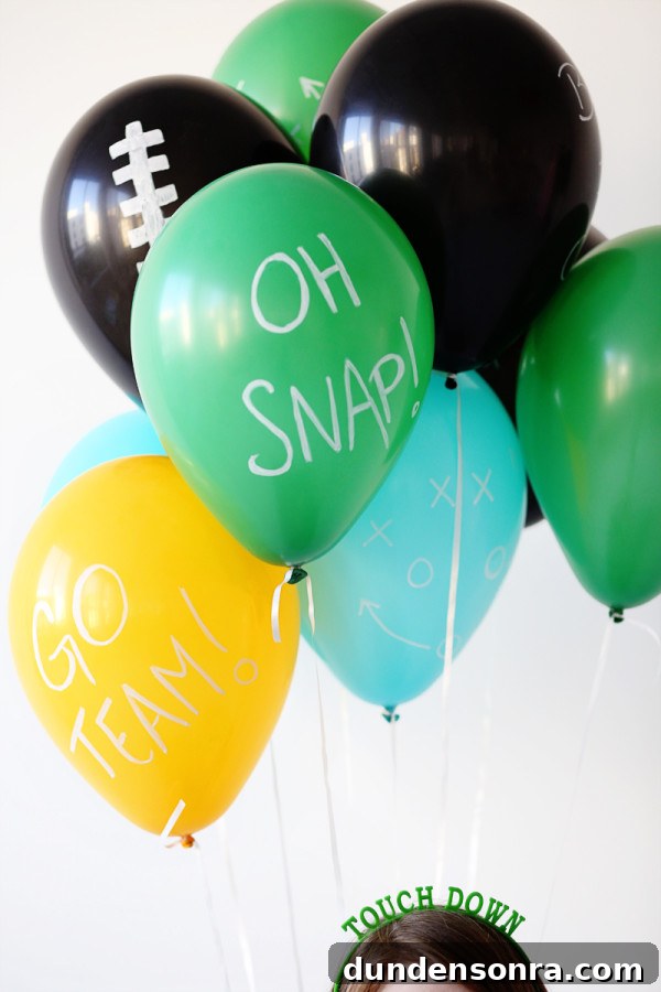 Balloons with words on them