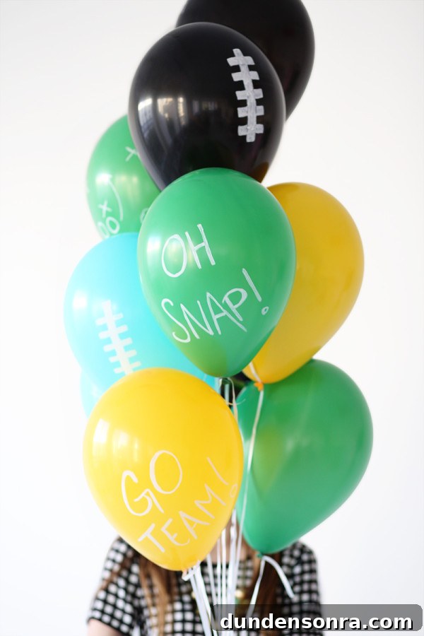 Three Quick Ways to Decorate Balloons for The Super Bowl