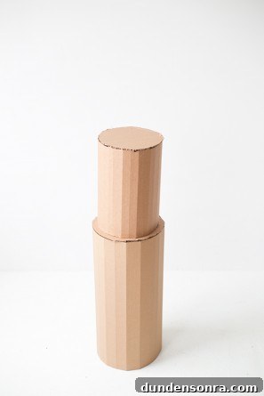 A cardboard cylinder 