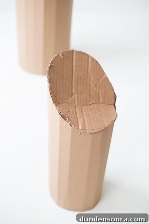 The top of a cardboard cylinder 