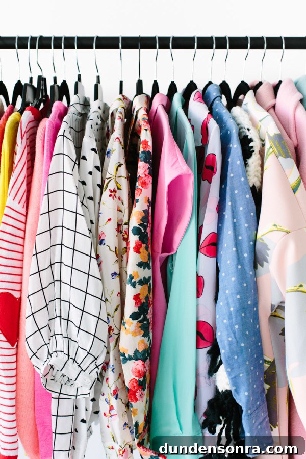 Shirts and jackets on hangers