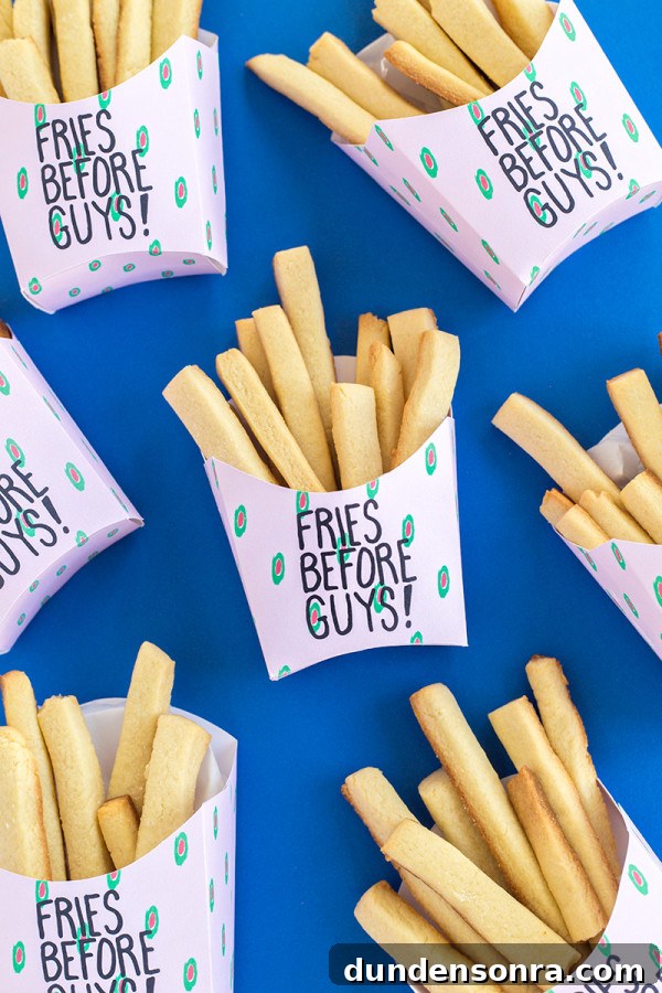 Valentine's Fries Before Guys Free Printable Cards 2 Fake fries that say "fries before guys"