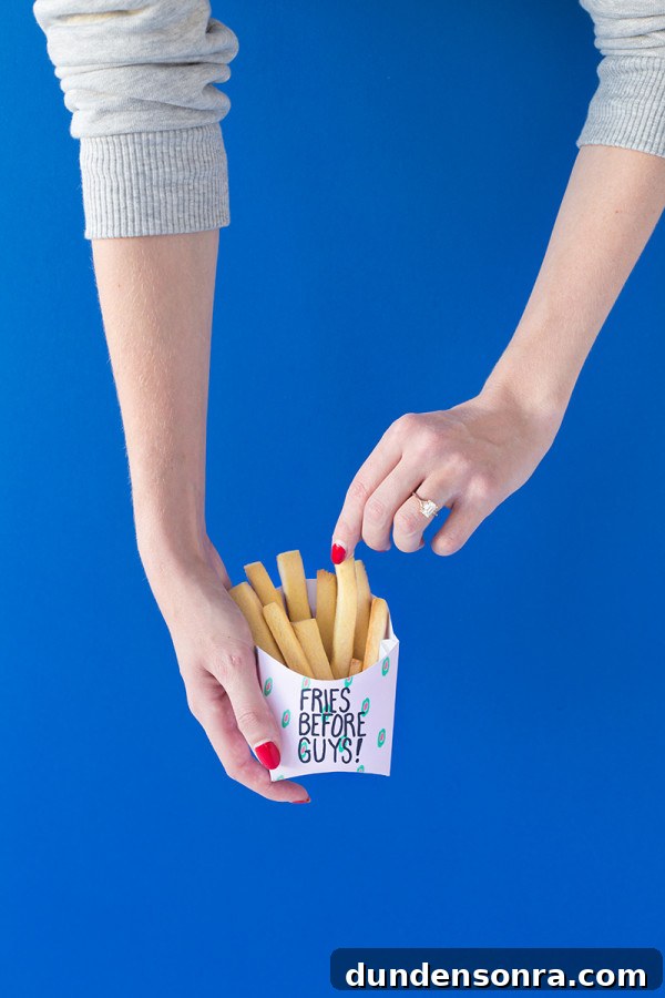 Valentine's Fries Before Guys Free Printable Cards 3 Someone holding fake fries