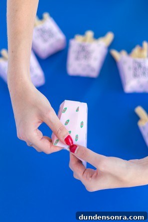 Valentine's Fries Before Guys Free Printable Cards 5 Someone putting a pink box together