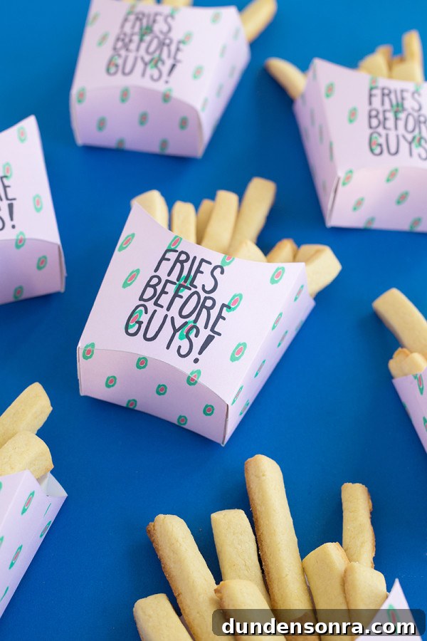 Valentine's Fries Before Guys Free Printable Cards 7 Fries in boxes that say "fries before guys"