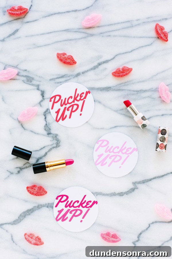 Pucker Up: Valentine’s Day Kiss & Cocktail Party 6 Free Printable Pucker Up Coasters