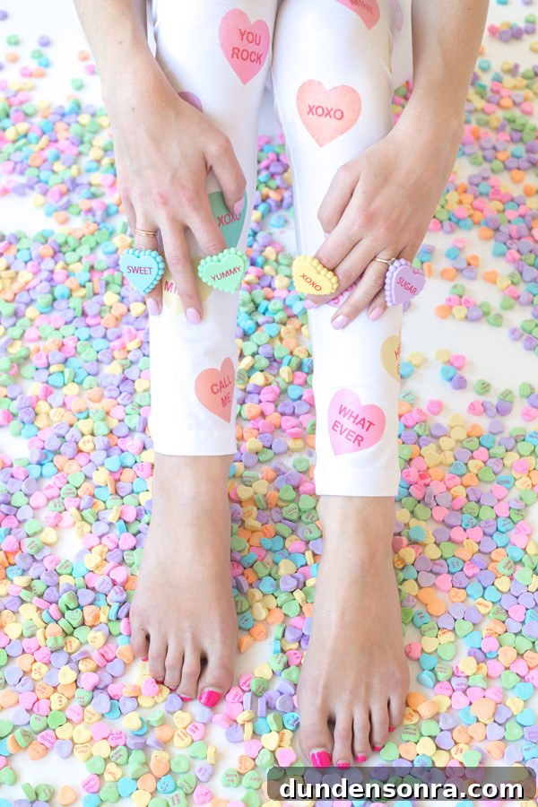 Heart candy leggings and rings